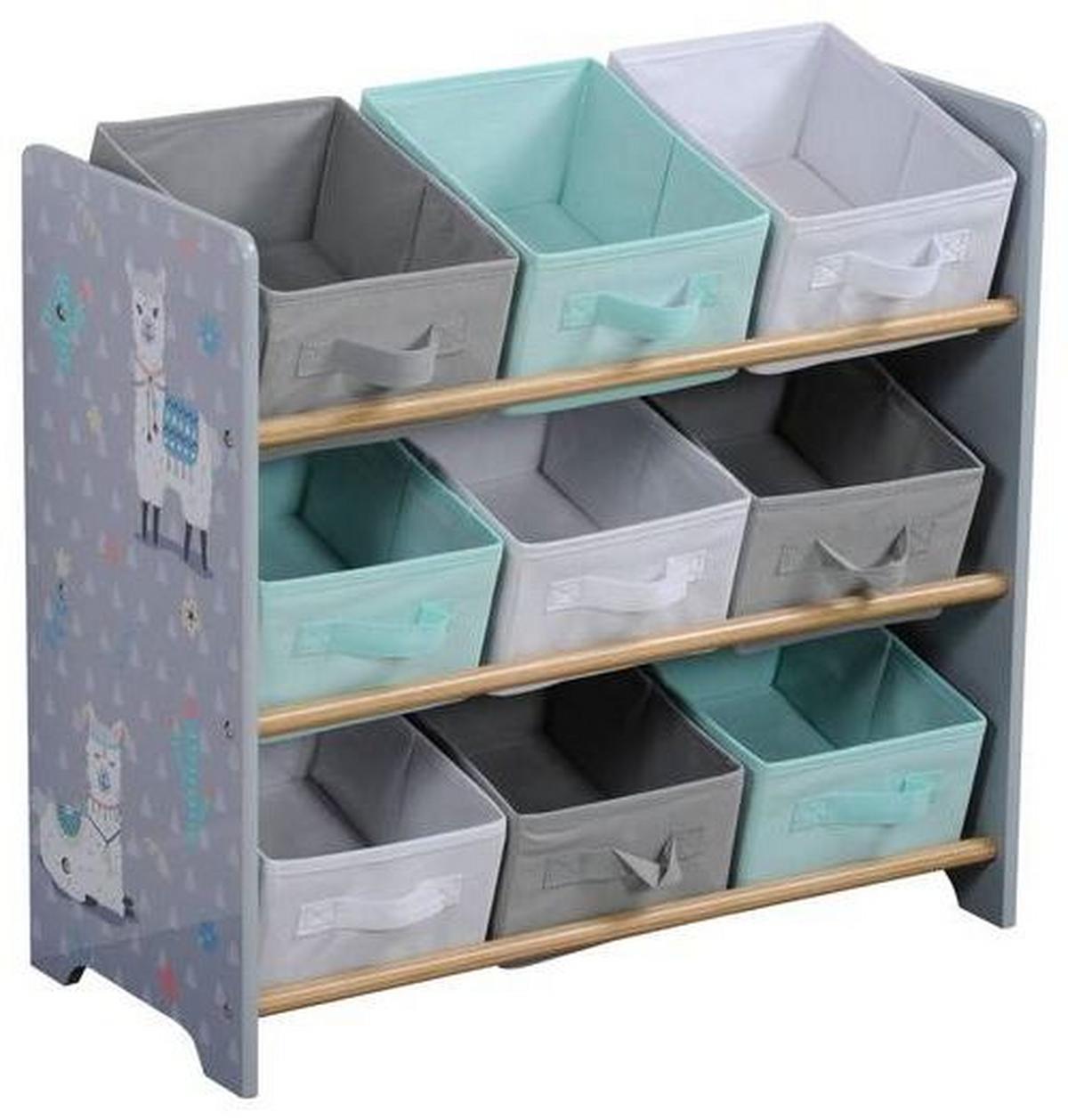 Kinderregal mit Boxen B: 65 cm Dunkelgrau - Dunkelgrau/Weiß, MODERN, Holz/Holzwerkstoff (65/60/30cm) - Kesper