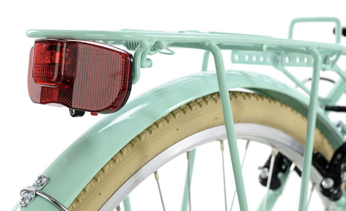 Citybike Damen 26 Zoll Cantaloupe mit Korb 6 Gänge - Gelb/Mintgrün, Basics, Metall (180/70cm) - Da Capo