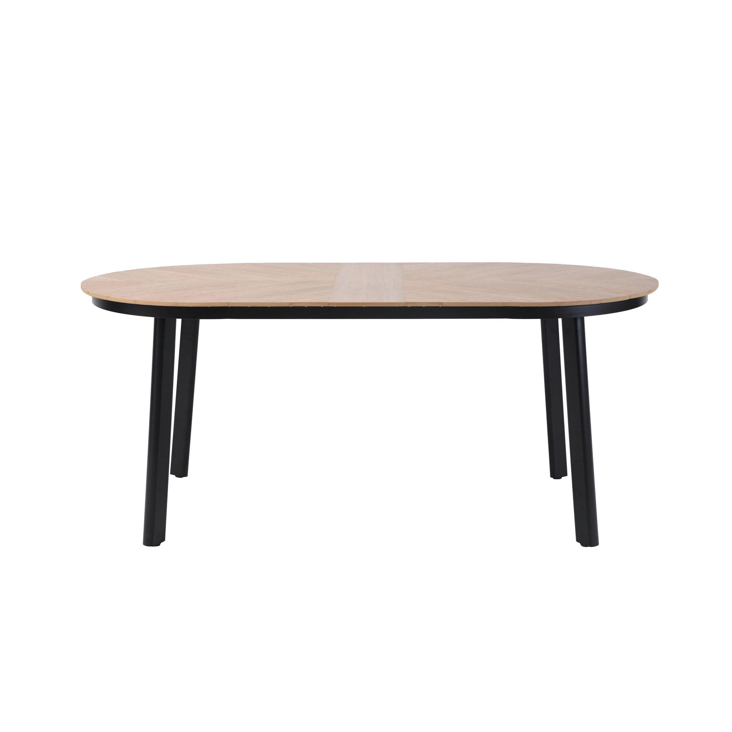 Gartentisch Polly – Gartentisch Polywood - Schwarz, Basics, Holzwerkstoff/Kunststoff (200/100/74cm)