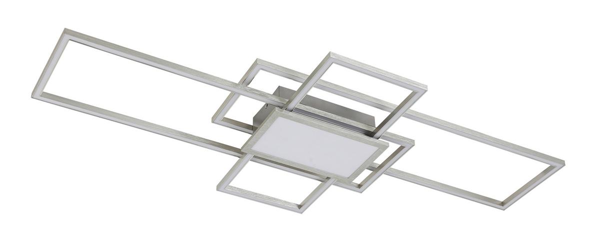 LED-Deckenleuchte Christina 50W 7000lm 3000-6000K dimmbar - Alufarben/Nickelfarben, Basics, Kunststoff/Metall (100/45,8/7,3cm) - Luca Bessoni