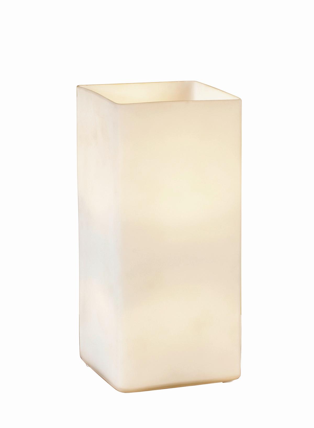 Stolová lampa Beni 10/22/10cm, 40 Watt - bílá, Konvenční, sklo (10/22/10cm) - Based