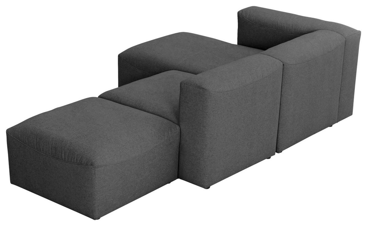 Ecksofa Lena Anthrazit Flachgewebe - Anthrazit, Design, Textil (250/73/160cm) - Max Winzer
