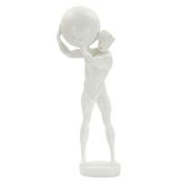 Skulptur Kunststoff, Weiß - Basics, Kunststoff (18/50/12.5cm)
