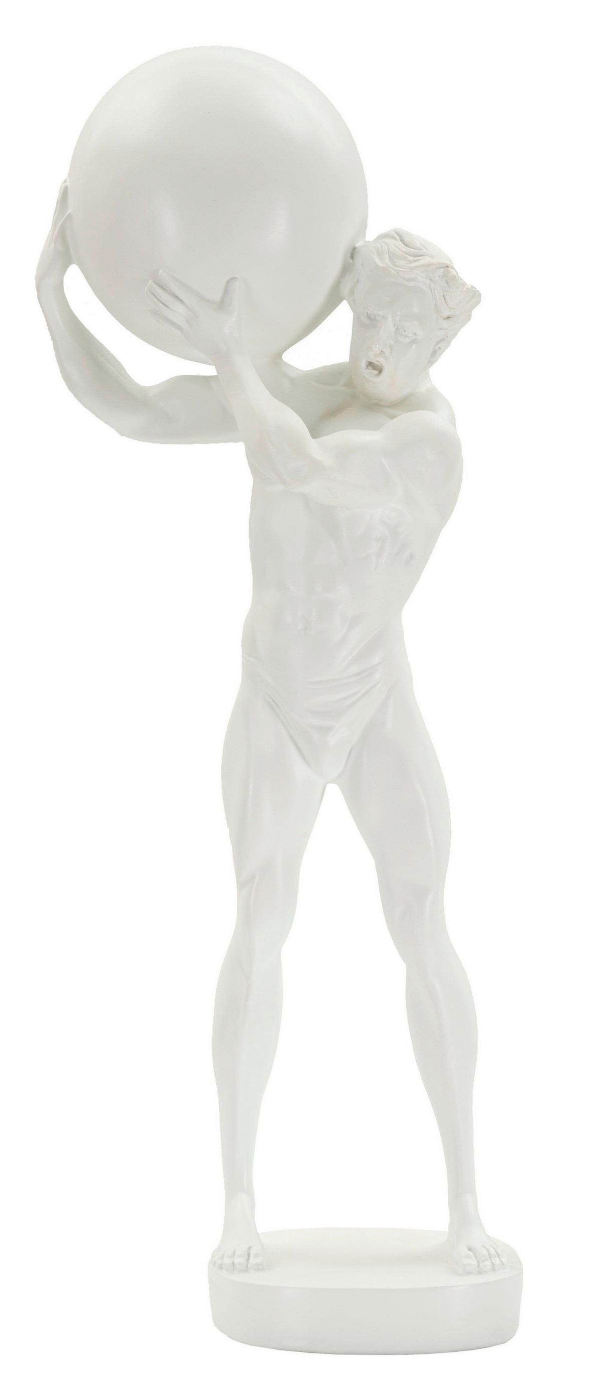 Skulptur Kunststoff, Weiß - Basics, Kunststoff (18/50/12.5cm)