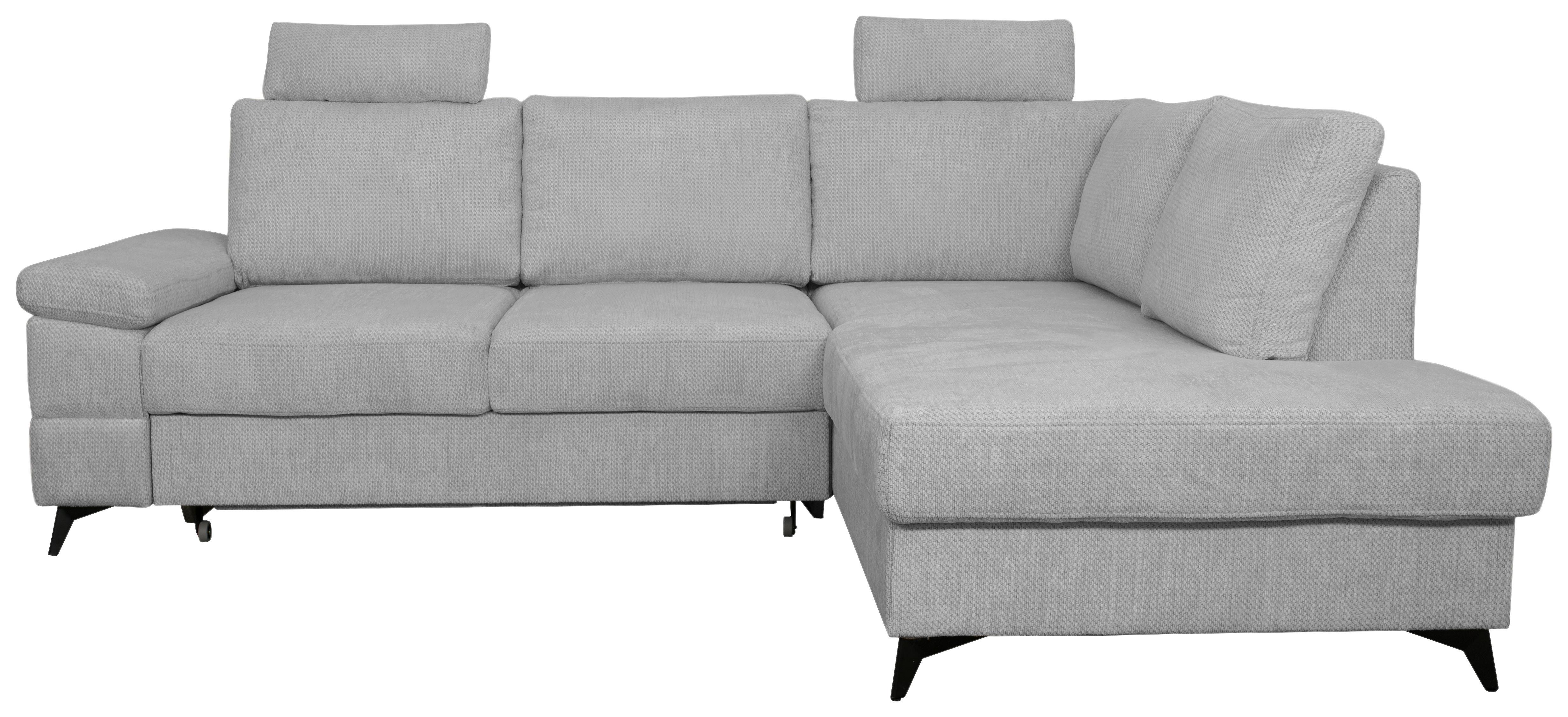 Rohová sedačka SARA L, pravá, sivočierna - čierna/sivá, Basics, kov/textil (250/189cm) - Ondega