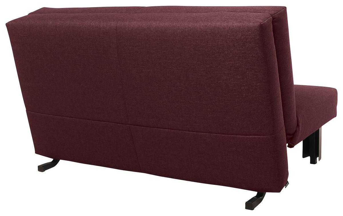 Schlafsofa Columbus Dunkelrot Inkl. Zierkissen - Schwarz/Dunkelrot, Design, Textil (145/84/100cm) - Max Winzer