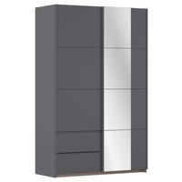 Schwebetürenschrank Stoke Grau B: 131 cm - Grau, MODERN, Holzwerkstoff (131/210/59cm) - Rauch Möbel