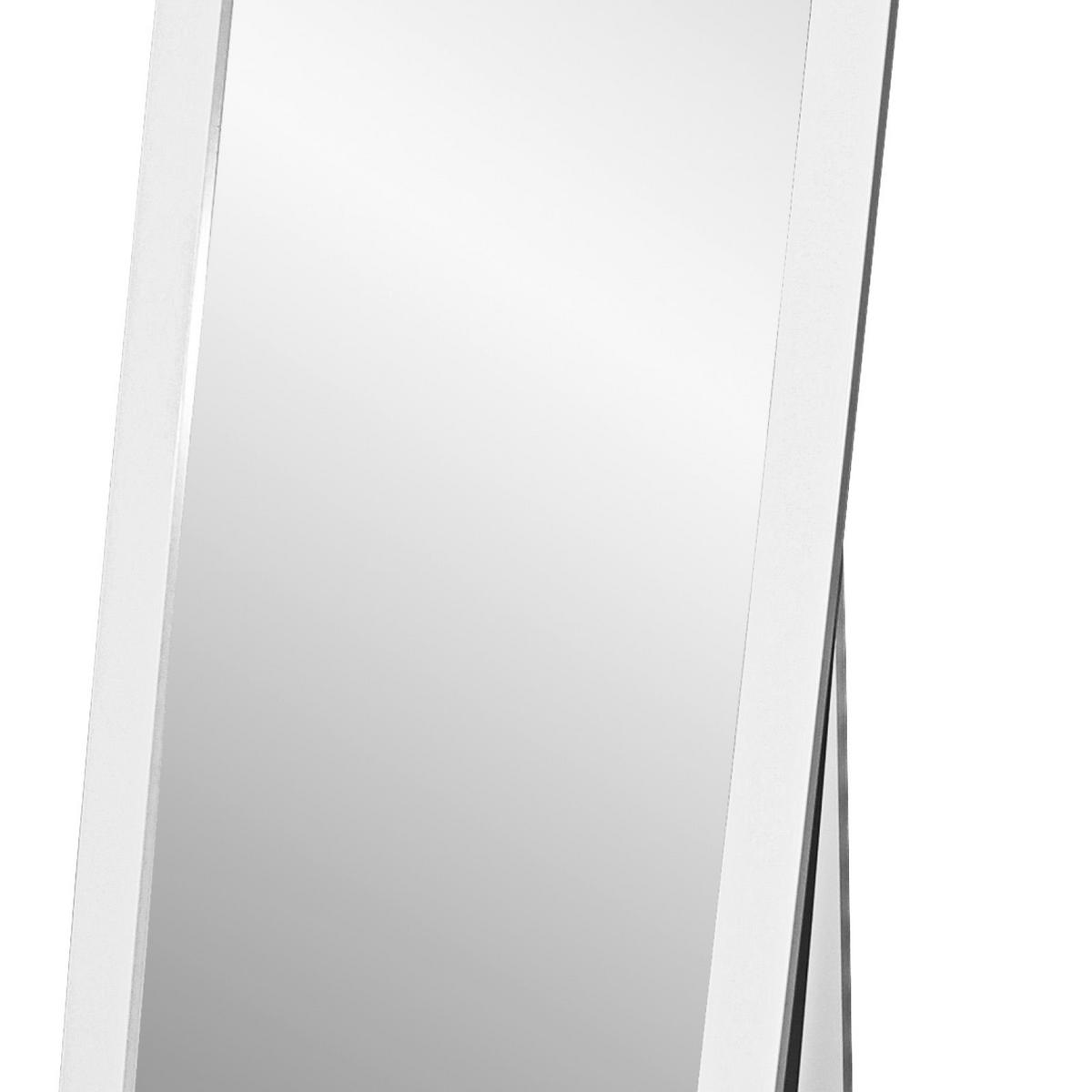 STOJACIE ZRKADLO MEGGY - biela, Modern, drevo/kompozitné drevo (40/160/3,8cm)