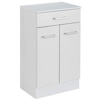 Badezimmer Unterschrank Riga Bxh 50/84 Weiß - Weiß, MODERN, Holzwerkstoff (50/84/35cm) - Held