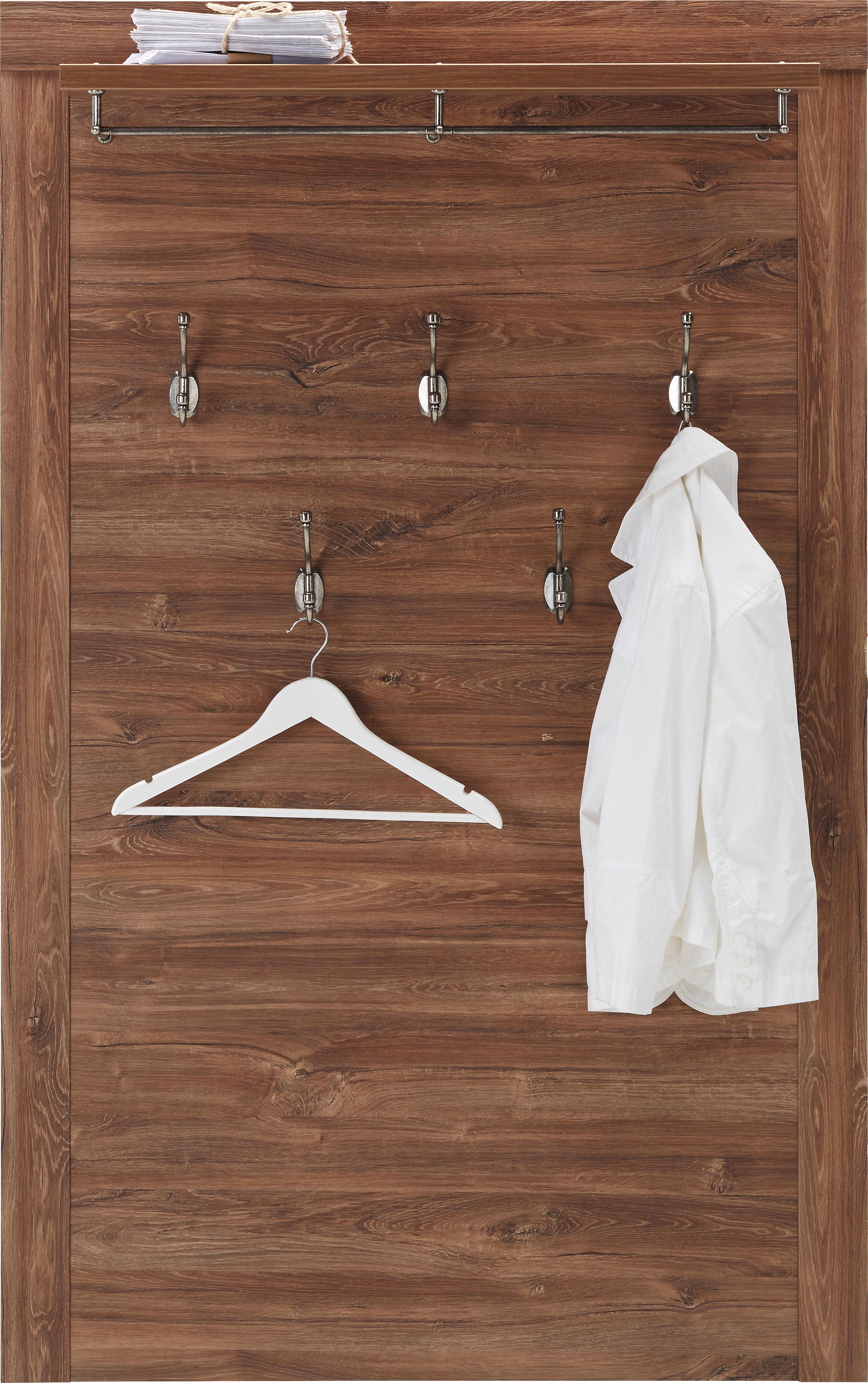 Šatní panel BRÜSSEL - barvy akácie, Lifestyle, kompozitní dřevo (100/158/25cm) - Mömax