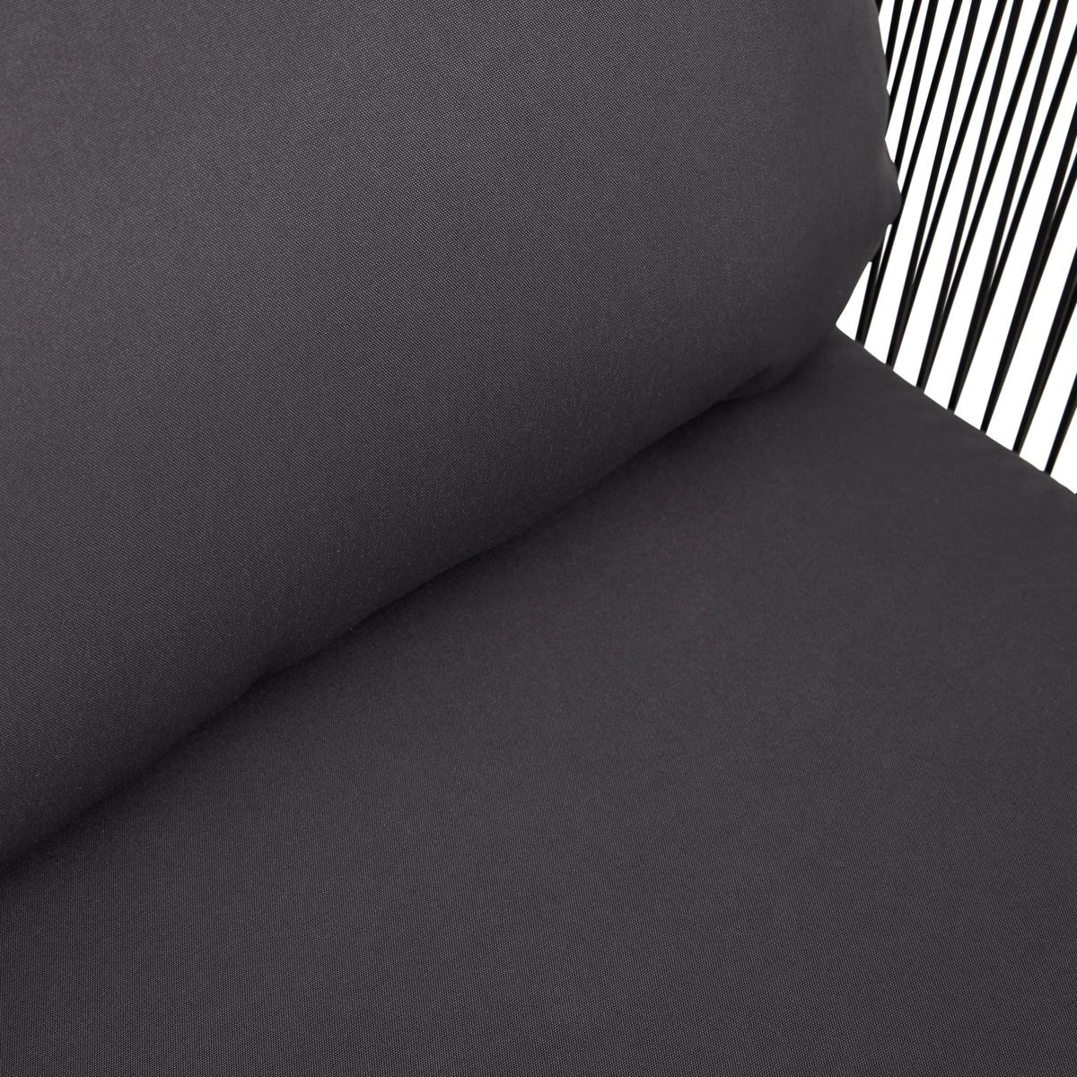 Záhradní souprava STELA - šedá/černá, Moderní, kov/textil - Bessagi Garden