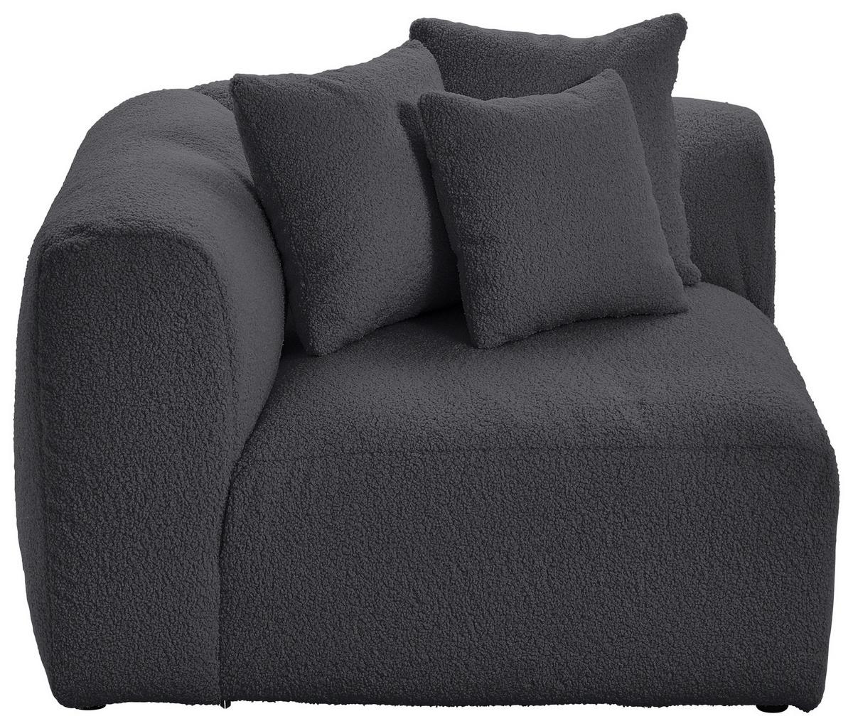 Modul Sofa Bloom Ecke Dunkelgrau - Dunkelgrau, Trend, Textil (115/70/115cm) - Livetastic