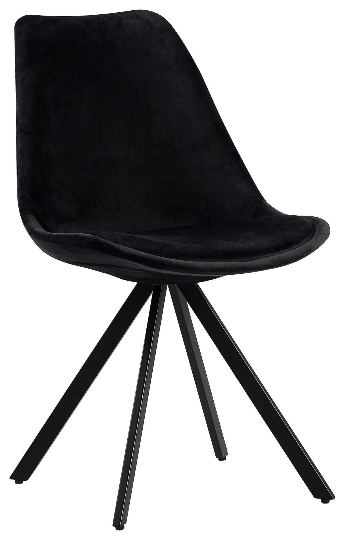Stuhl-set Finley - Schwarz, KONVENTIONELL, Textil/Metall (50/83/51cm) - MID.YOU