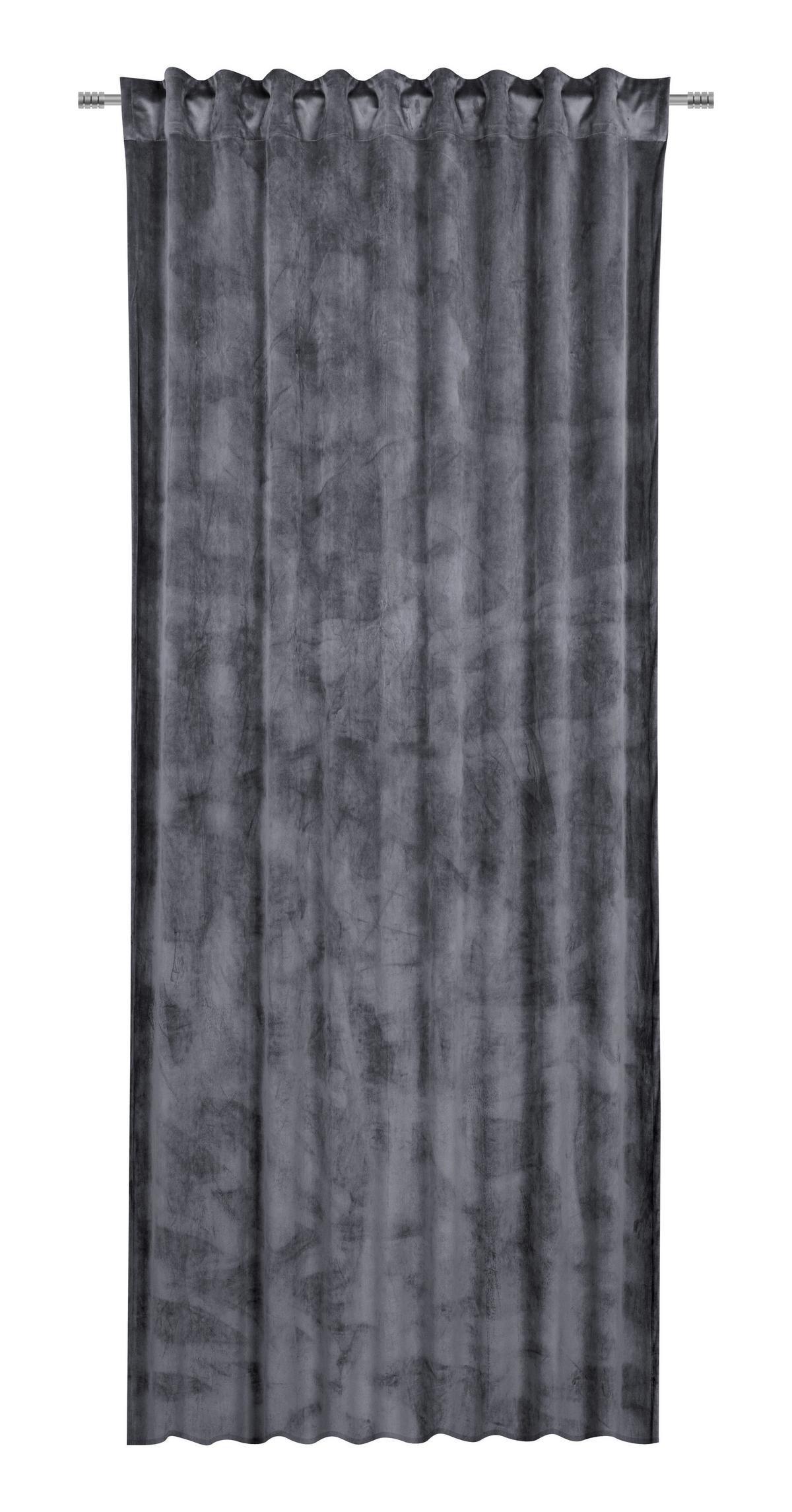 HOTOVÝ ZÁVES Viola, 140/245cm, antracit - antracitová, Konventionell, textil (140/245cm) - Premium Living