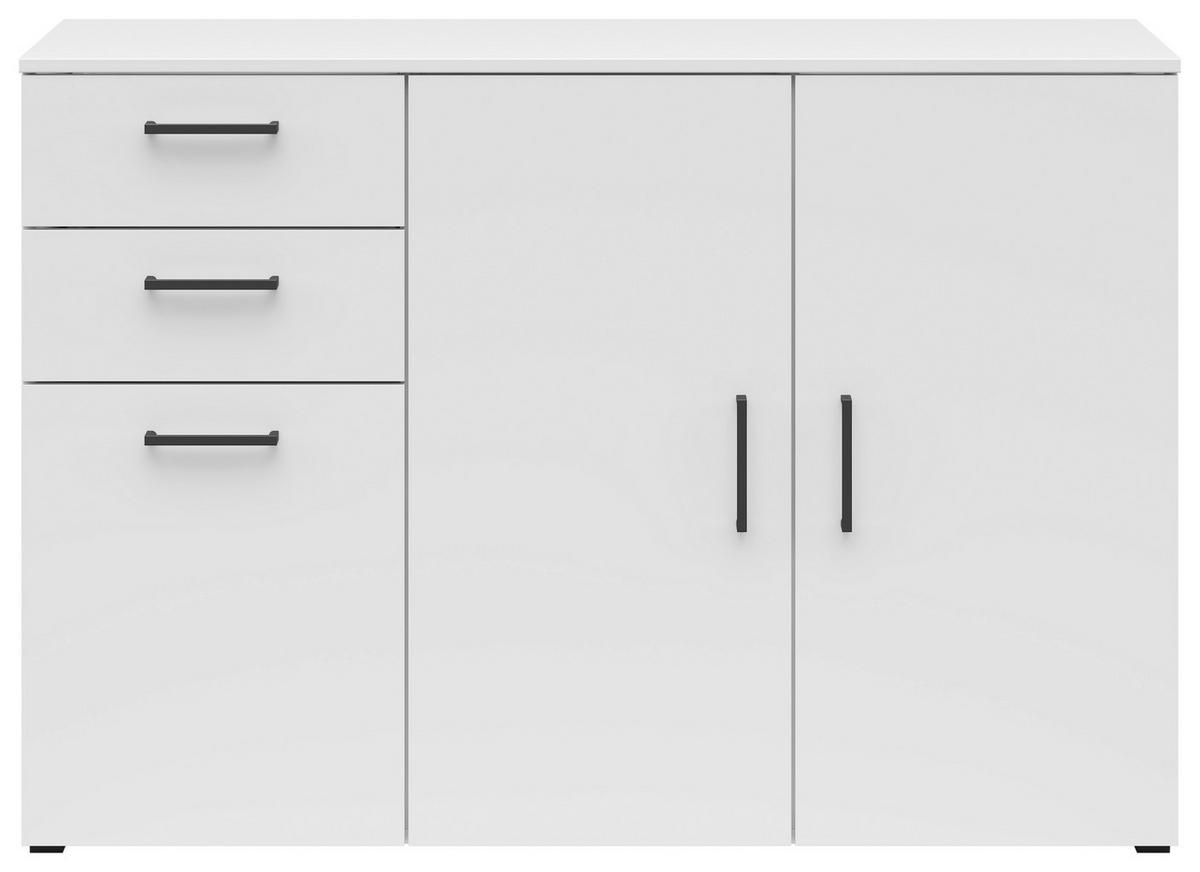 Komoda MULTISTAURAUM š: 120 cm - bílá/černá, Moderní, kompozitní dřevo/plast (120/83/40cm)