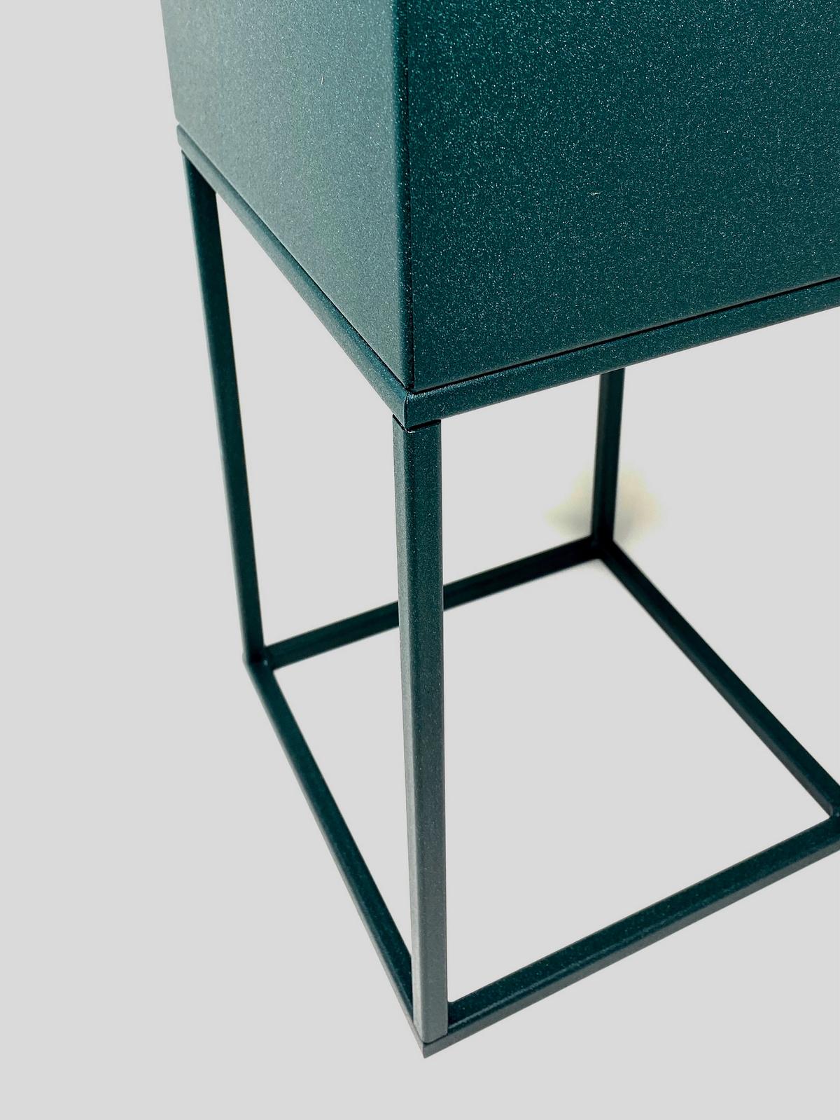 Blumenständer Metall Smaragd- Grün Bxhxt: 19x47x19 Cm - Smaragdgrün, Basics, Metall (19/47/19cm)