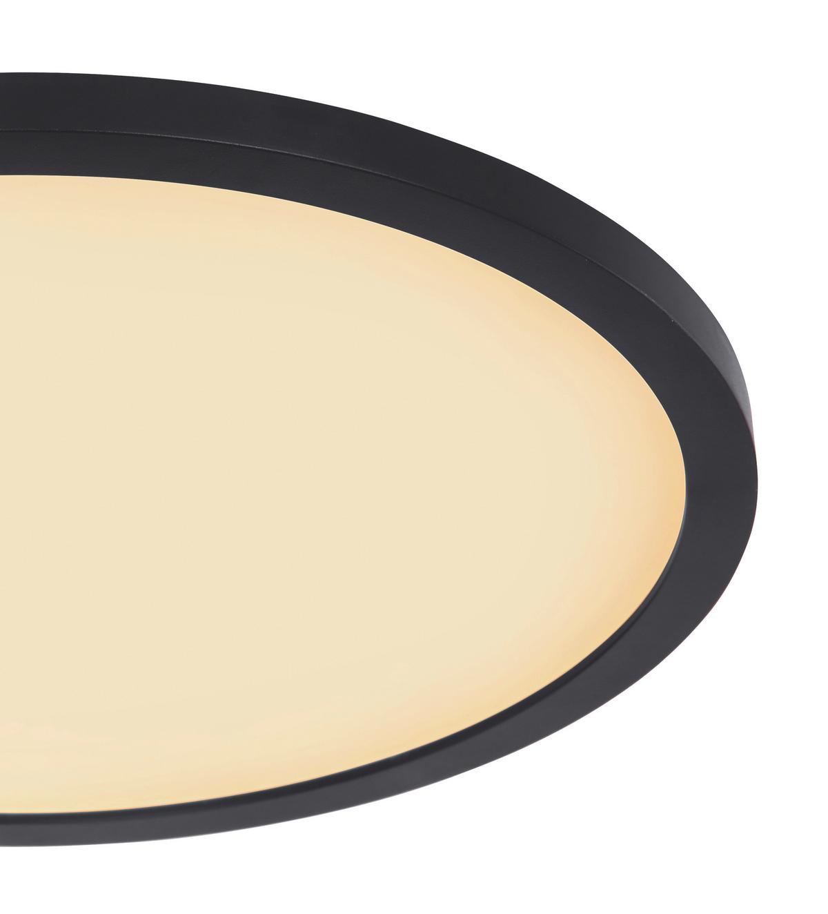 LED-Deckenleuchte Sapana Ø 42 cm mit Memory-Funktion - Opal/Schwarz, Basics, Kunststoff (42/2,5cm) - Globo