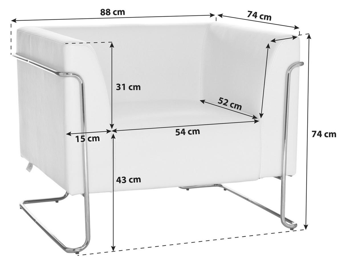 Designsessel Curacao Dunkelbraun - Chromfarben/Dunkelbraun, MODERN, Textil (88/74/74cm) - MID.YOU