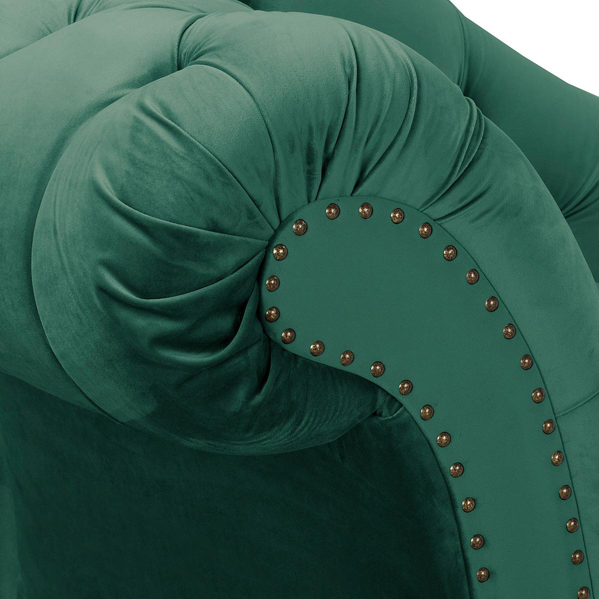 Récamiere Pako Grün B: 185cm - Braun/Grün, Design, Textil (185/93/75cm) - Livetastic