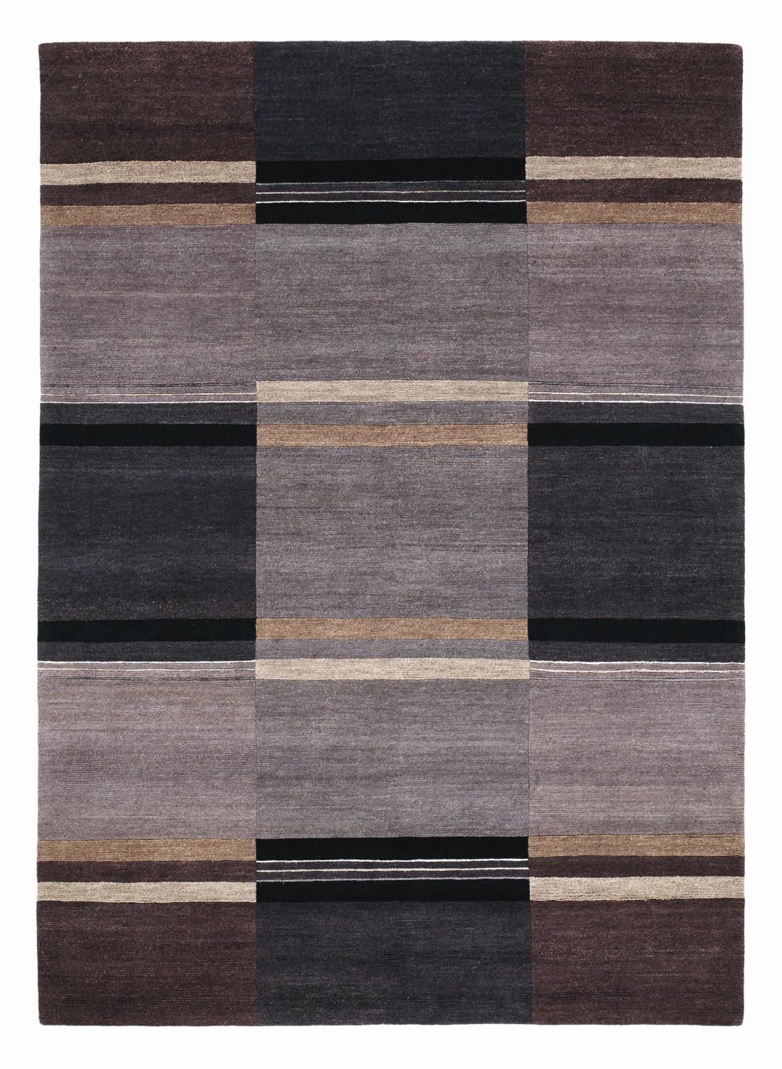 Orientalischer Webteppich dunkelgrau 140x200 cm - Dunkelgrau, Basics, Textil (140/200cm) - Cazaris