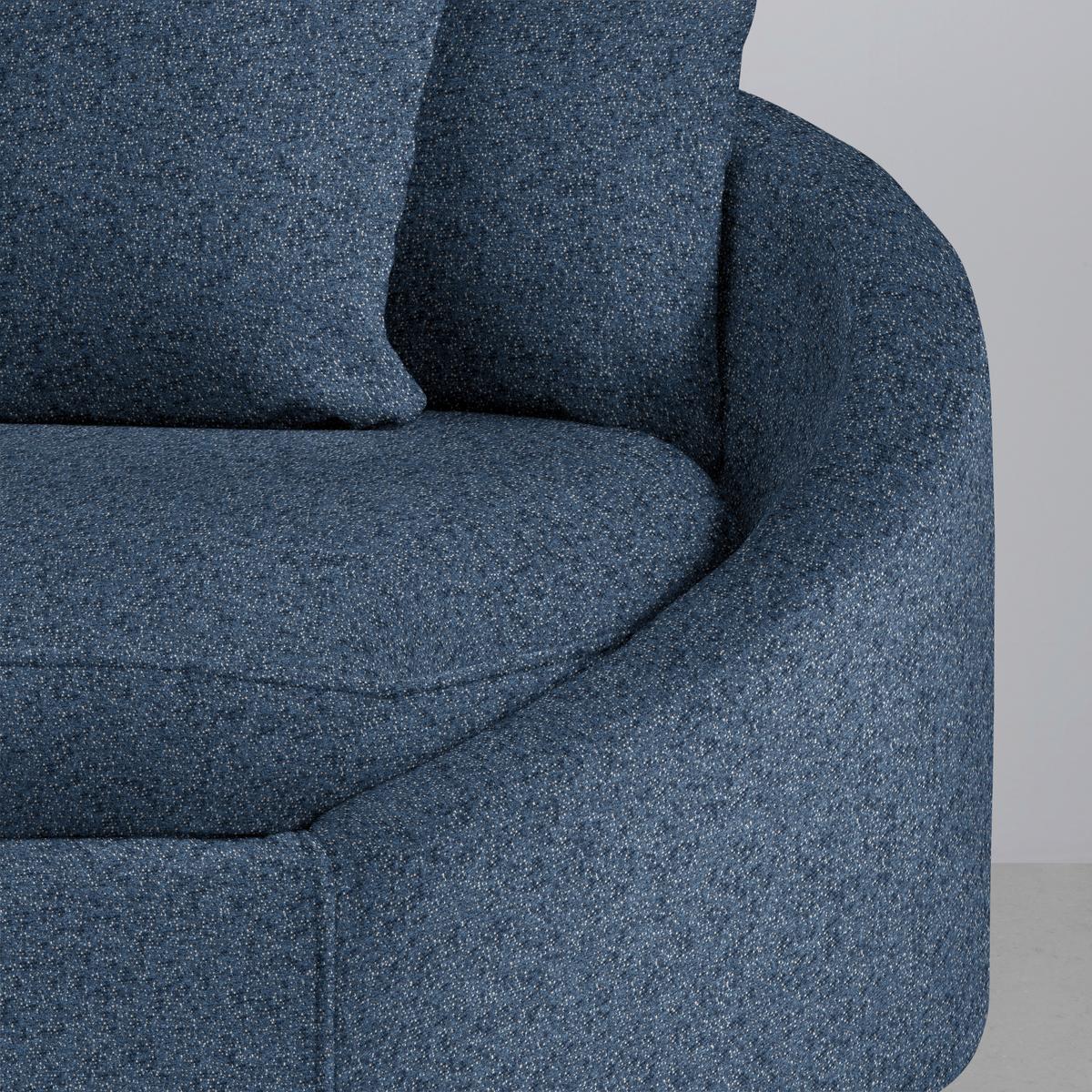Rohová sedačka AXEL, levá, tmavě modrá tkanina - černá/tmavě modrá, Moderní, kov/textil (250/87/291cm) - Mömax