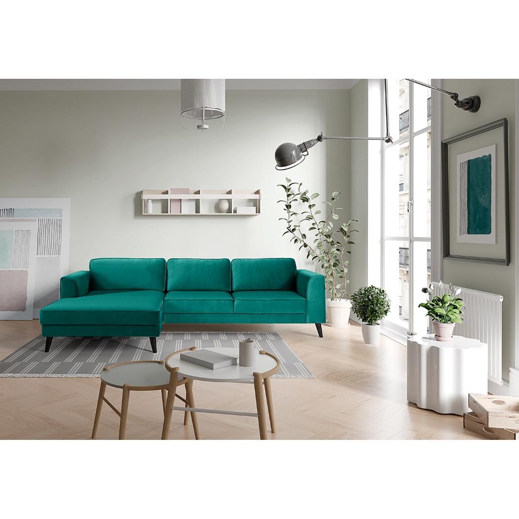 Ecksofa Lumber Jack Petrol S: 167x280 Cm - Wengefarben/Petrol, MODERN, Textil (167/280cm) - Trendmanufaktur