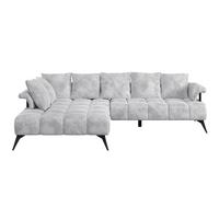 Sedacia súprava VANESSA NEW potrebná š. dverí 90 cm, ľavá - čierna/svetlosivá, Modern, kov/textil (200/297cm)