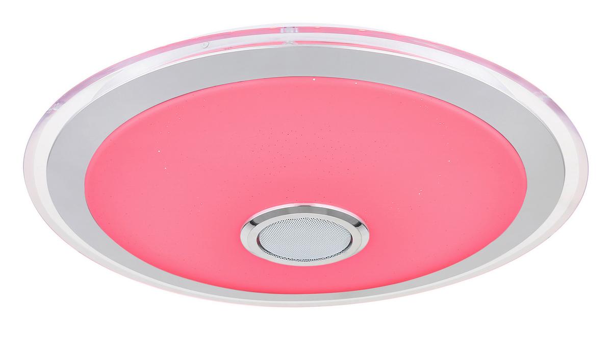 LED-Deckenleuchte 41371-24 - Chromfarben/Klar, KONVENTIONELL, Kunststoff/Metall (43/10,5cm) - Globo
