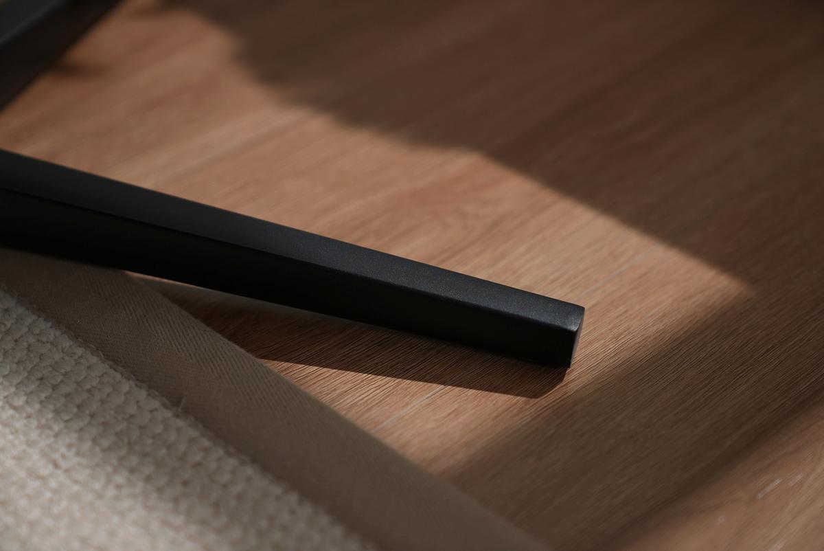 Armlehnstuhl Allison Leinenoptik Grau, B: 58 Cm - Dunkelgrau/Schwarz, LIFESTYLE, Holz/Textil (58/86/64cm) - Livetastic