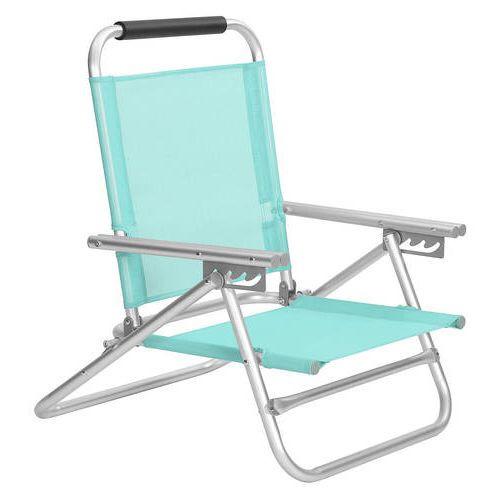 Strandsessel Mintgrün Klappbar, B: 59 cm - Alufarben/Mintgrün, Basics, Textil/Metall (59/71/59cm) - Modante