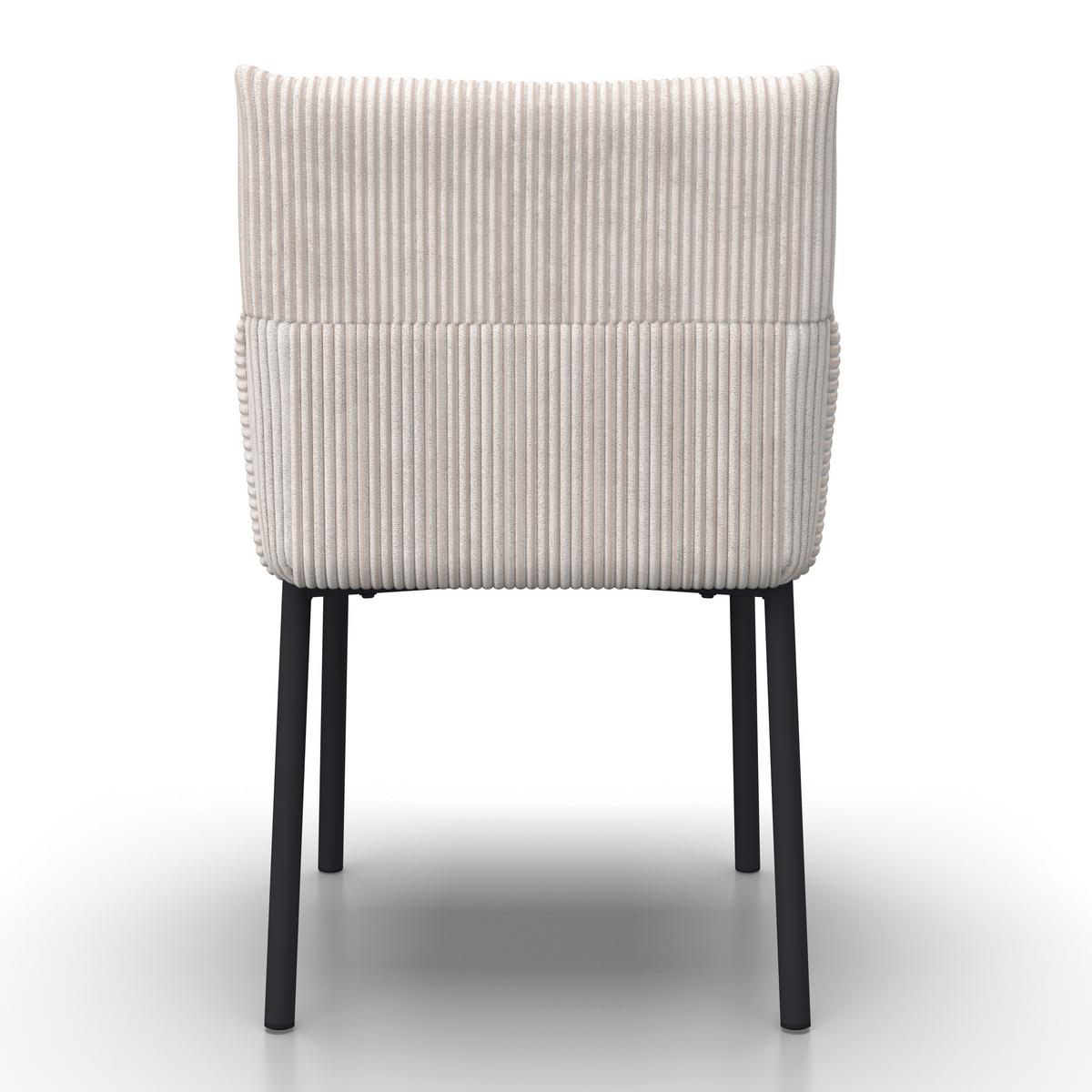 STOLIČKA S PODRÚČKAMI SOFIA - čierna/béžová, Modern, kov/drevo (57/87/58cm) - Bessagi Home