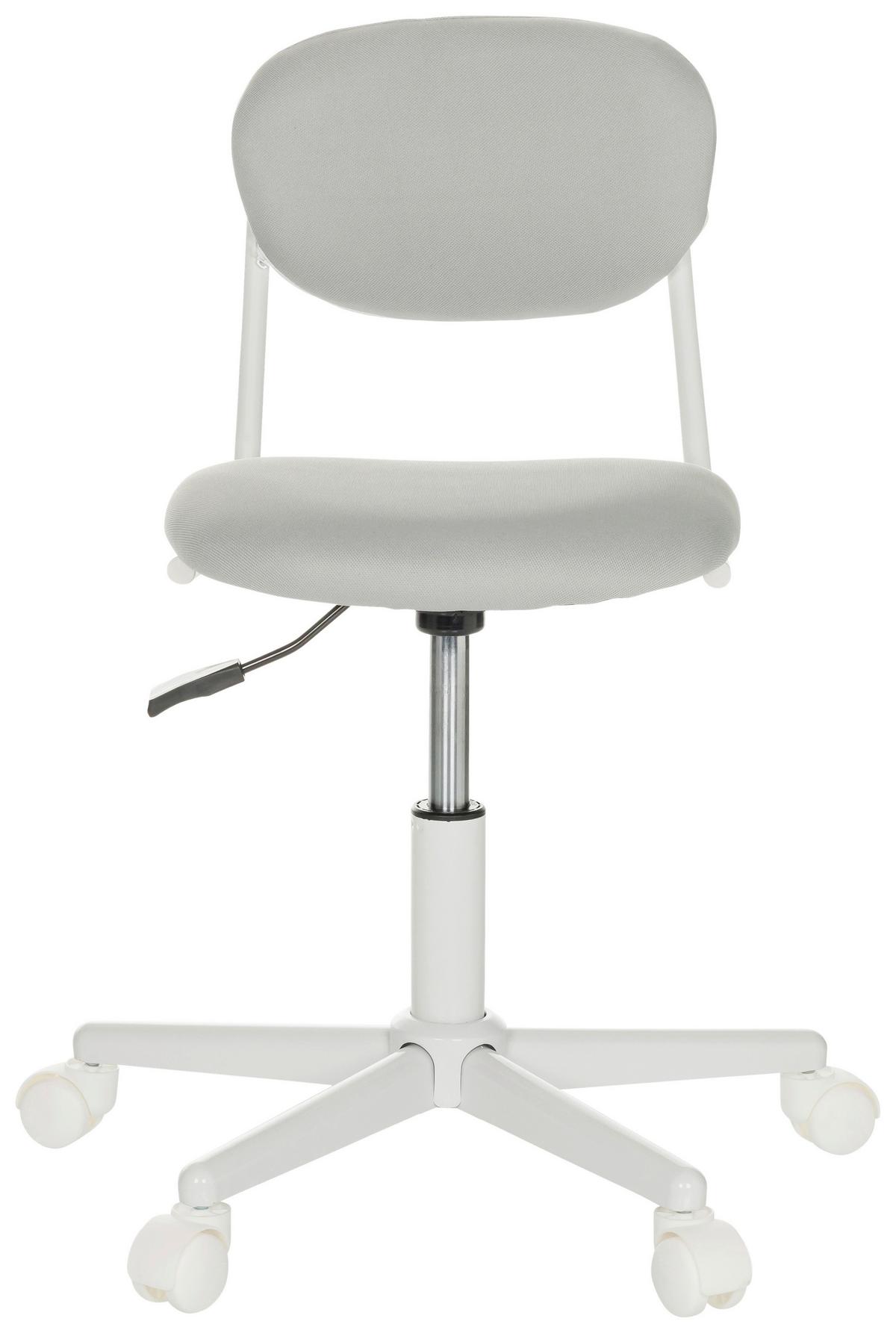 Jugenddrehstuhl Kiddy Base I - Weiß/Grau, Basics, Kunststoff/Textil (60/72-83/60cm) - MID.YOU