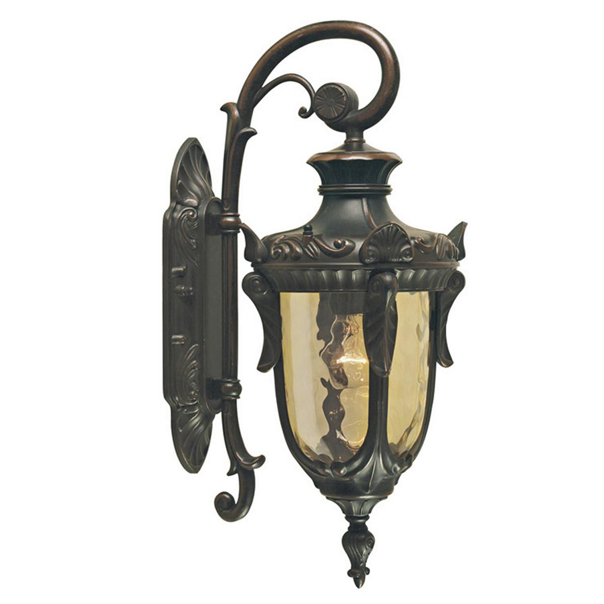 Außenleuchte 100 W Metall/Glas, Wandmontage - Bronzefarben, KONVENTIONELL, Glas (17/24/43cm) - Elstead Lighting
