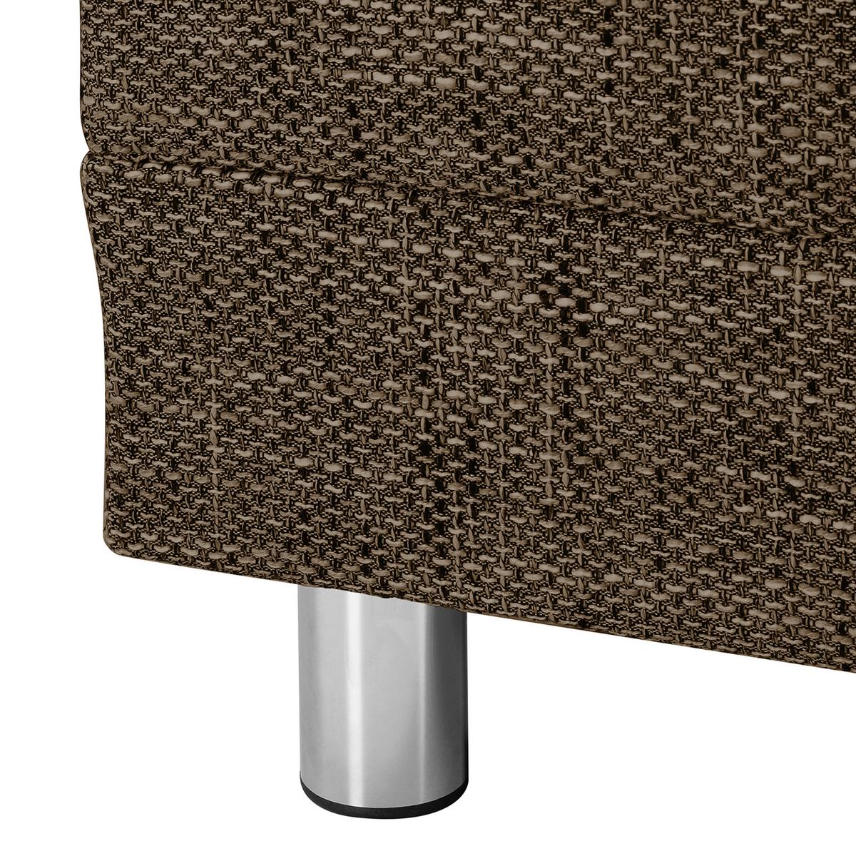 Ecksofa Grenwood Braun S: 200x144 Cm - Chromfarben/Braun, Design, Textil (200/144cm) - MID.YOU