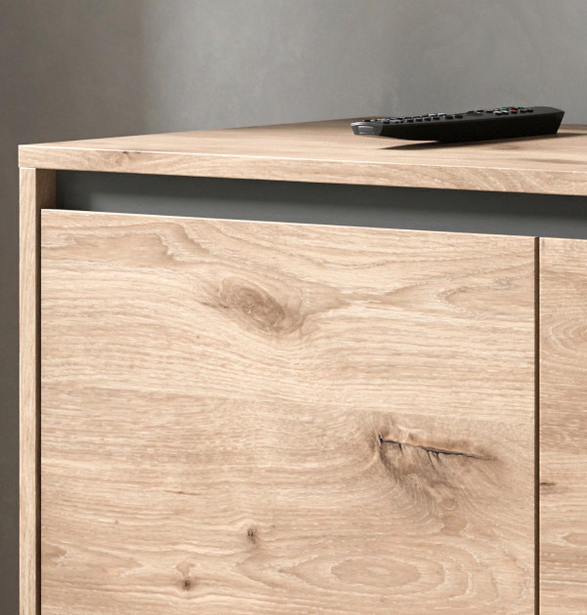 Lowboard Balton Eiche Dekor B: 184 Cm - Eiche dunkel, Design, Holzwerkstoff (184/64/40cm) - MID.YOU
