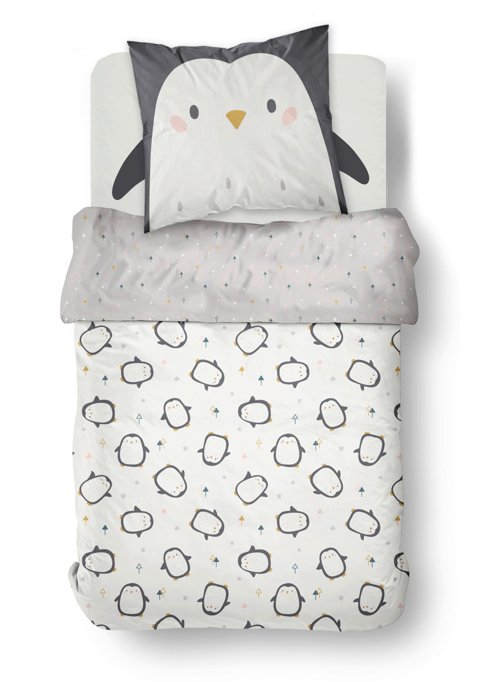 POSTEĽNÁ BIELIZEŇ PENGUIN - viacfarebná/čierna, textil (140/200cm)