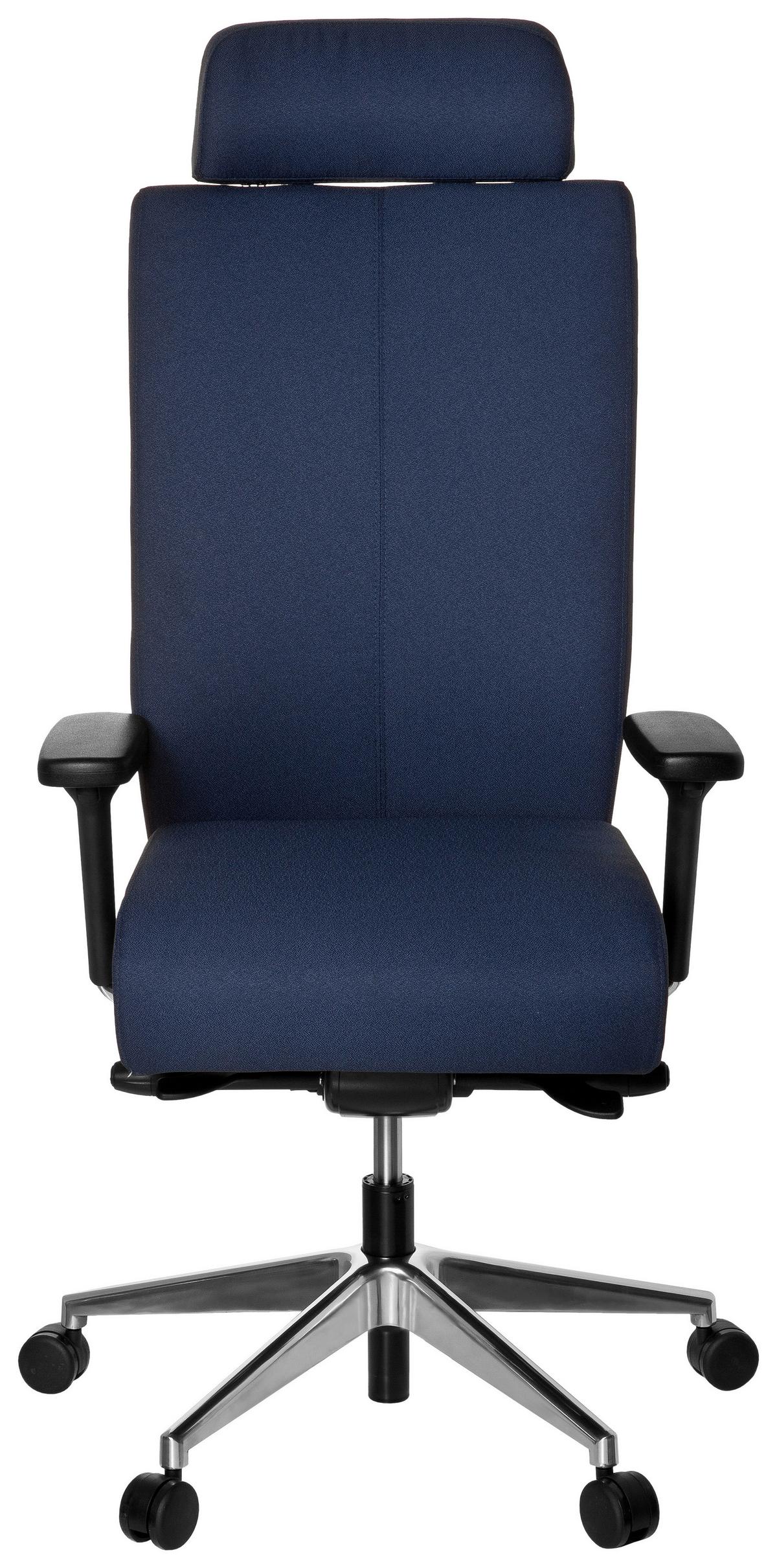Drehstuhl Pro-Tec Xxl Dunkelblau - Alufarben/Schwarz, MODERN, Kunststoff/Textil (59/138/49cm) - MID.YOU