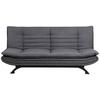 2-Sitzer-Sofa Mit Schlaffunktion Faith Grau - Dunkelgrau/Schwarz, Design, Textil (196/91/98cm) - MID.YOU