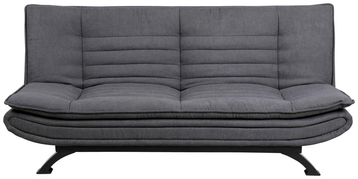 2-Sitzer-Sofa Mit Schlaffunktion Faith Grau - Dunkelgrau/Schwarz, Design, Textil (196/91/98cm) - MID.YOU