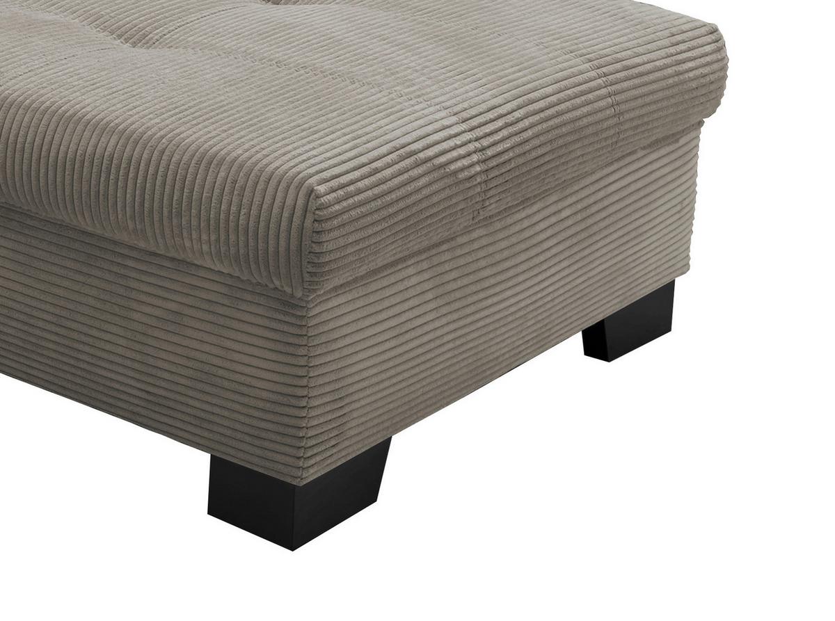 Ecksofa mit Schlaffunktion Flora Graubraun Kord - Koralle/Graubraun, Design, Textil (250/190cm) - MID.YOU