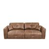 Schlafsofa Dolan Lux.3dl Hellbraun - Hellbraun/Chromfarben, MODERN, Textil (245/85/115cm) - Livetastic