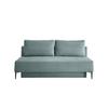 Schlafsofa Petri Hellblau Cord, Rücken Echt B: 198 cm - Schwarz/Hellblau, MODERN, Textil (198/90/100cm) - Livetastic