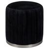 Hocker Doric 125 Schwarz/Graphitfarben D: 43 cm - Graphitfarben/Schwarz, Design, Textil (43/46/43cm) - Kayoom
