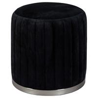 Hocker Doric 125 Schwarz/Graphitfarben D: 43 cm - Graphitfarben/Schwarz, Design, Textil (43/46/43cm) - Kayoom