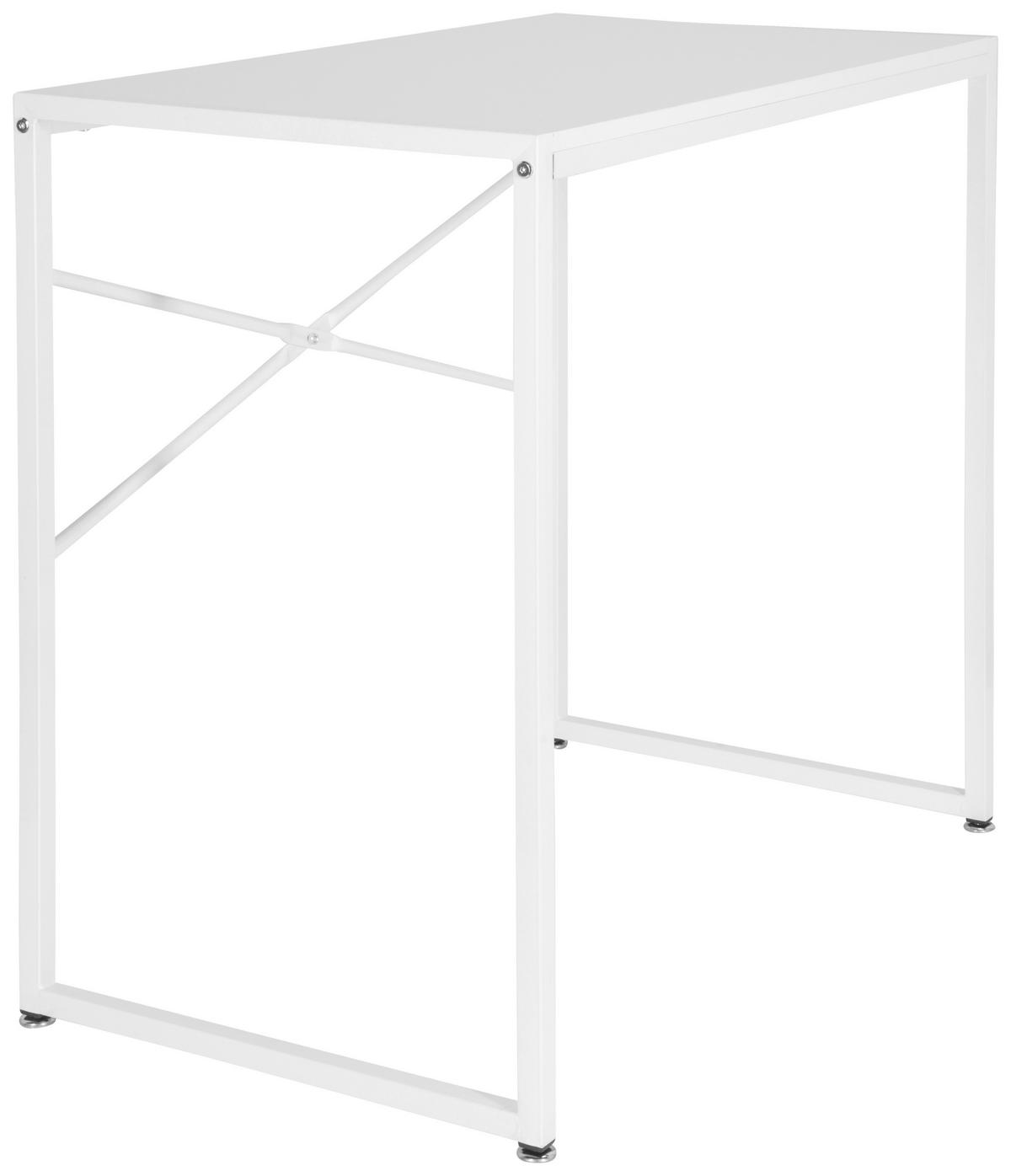 Schreibtisch Easy Up H I Weiß - Weiß, MODERN, Holzwerkstoff/Metall (78/46/76cm) - MID.YOU