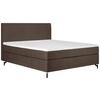 Boxspringbett Linz 140x200 cm Braun inkl. Topper - Schwarz/Braun, MODERN, Textil (140/200cm) - MID.YOU