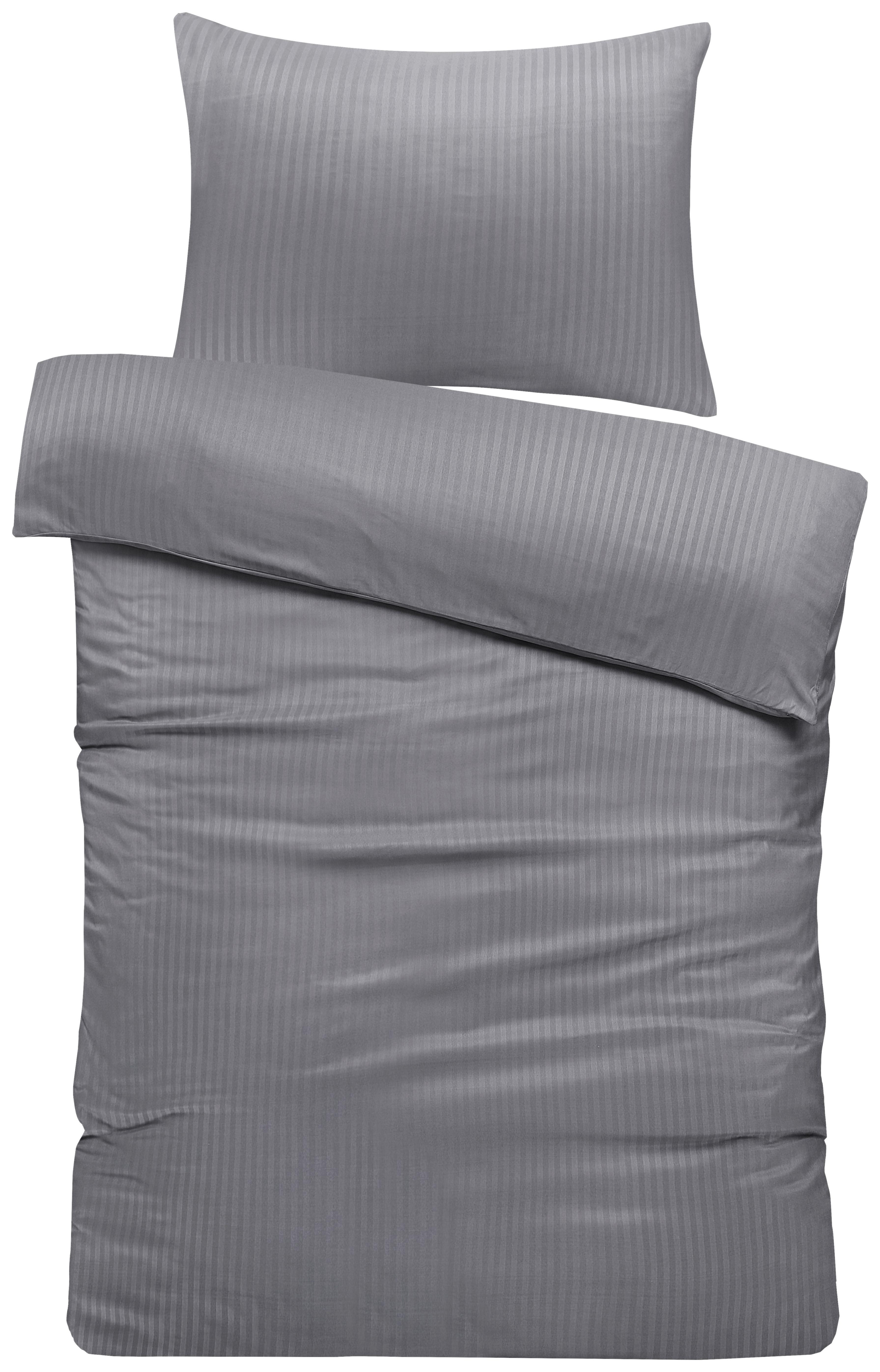 Bettwäsche Aida - Anthrazit, MODERN, Textil - Luca Bessoni