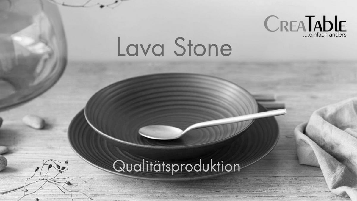 KOMBISERVICE LAVA STONE BLACK - Schwarz, Basics, Keramik - Creatable