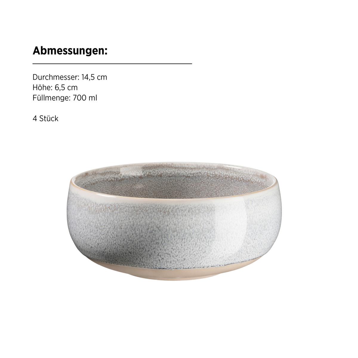 Frühstüvksservicest 16 -Teilig. Steinzeug, Grau/Beige - Beige/Grau, Basics, Keramik - Mäser
