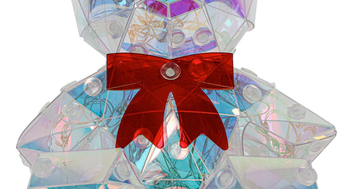 LED-Dekoleuchte Carolina - Transparent/Rot, Basics, Kunststoff (11,5/11/13,5cm) - Luca Bessoni